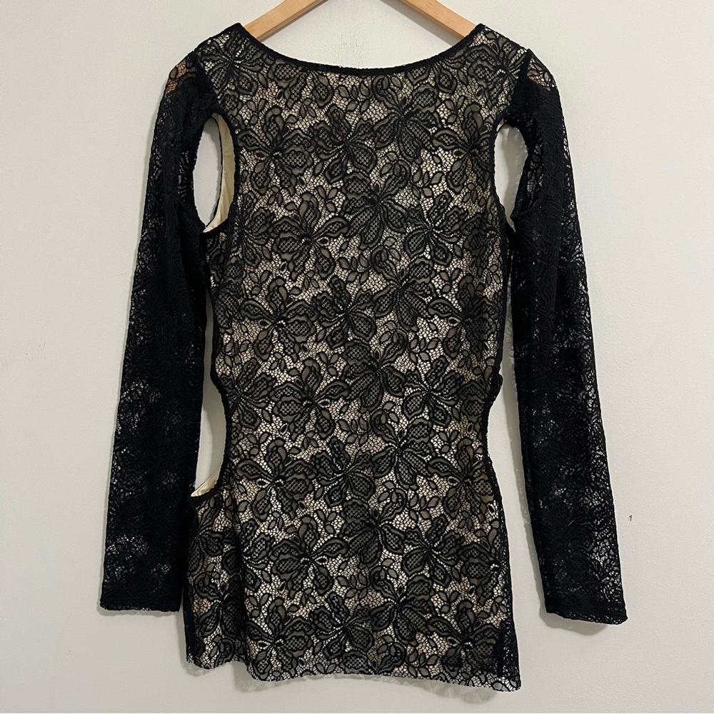 NBD Lace Cut-Out Mini Dress